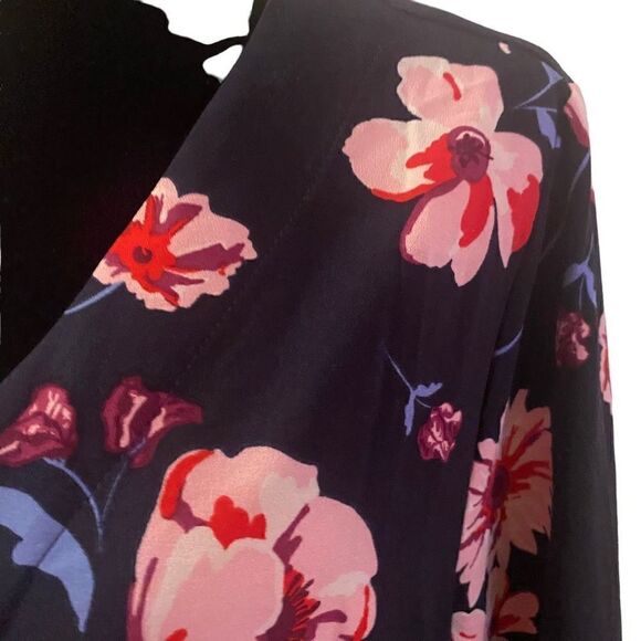 Mudpie‎ Navy Blue Floral Midi Dress - Picture 5 of 11